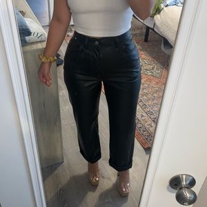 Levi’s high waisted wide leg leather pants